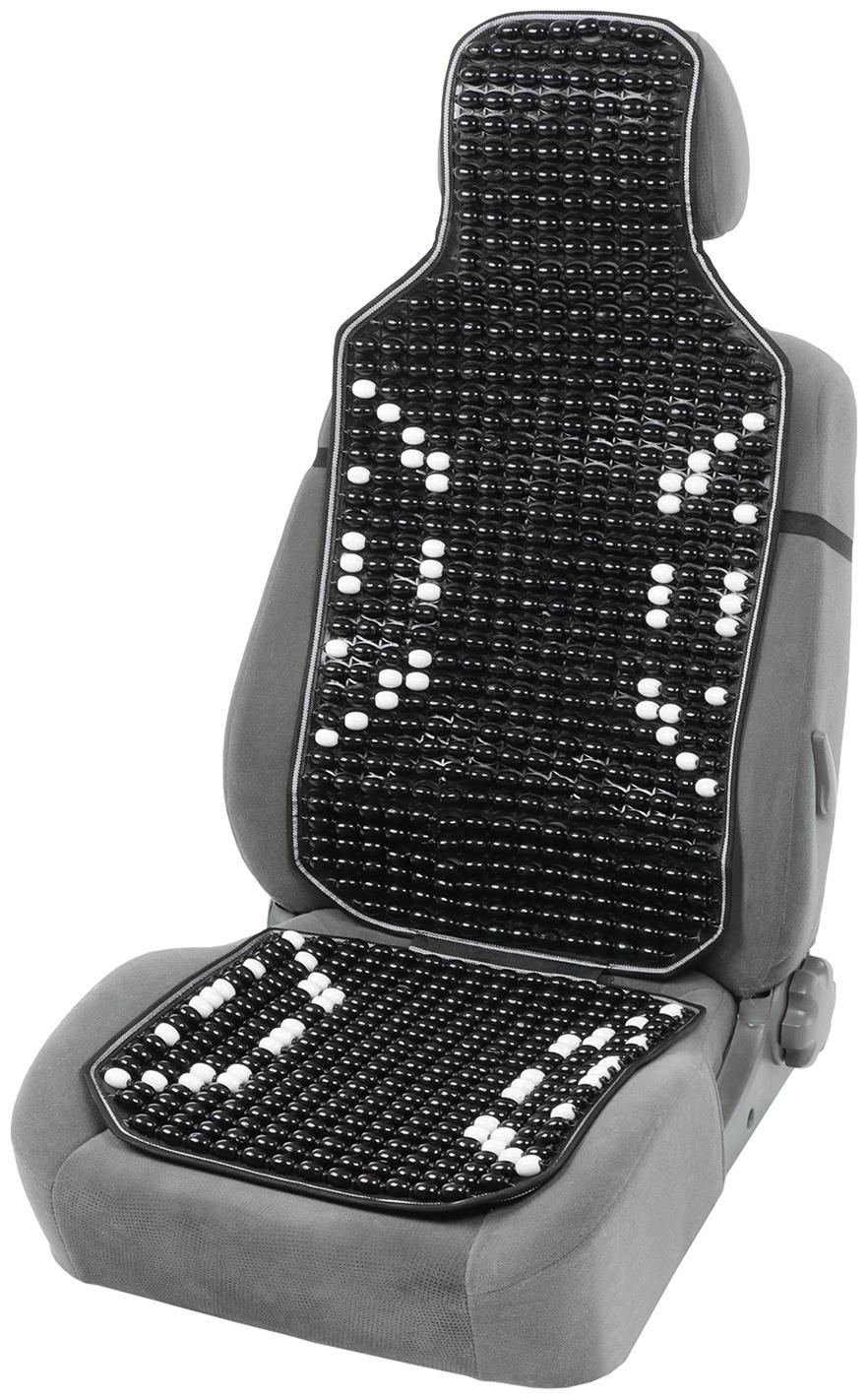 Накидка-массажёр на сиденье, 126×42 см, с поясничной опорой, черный