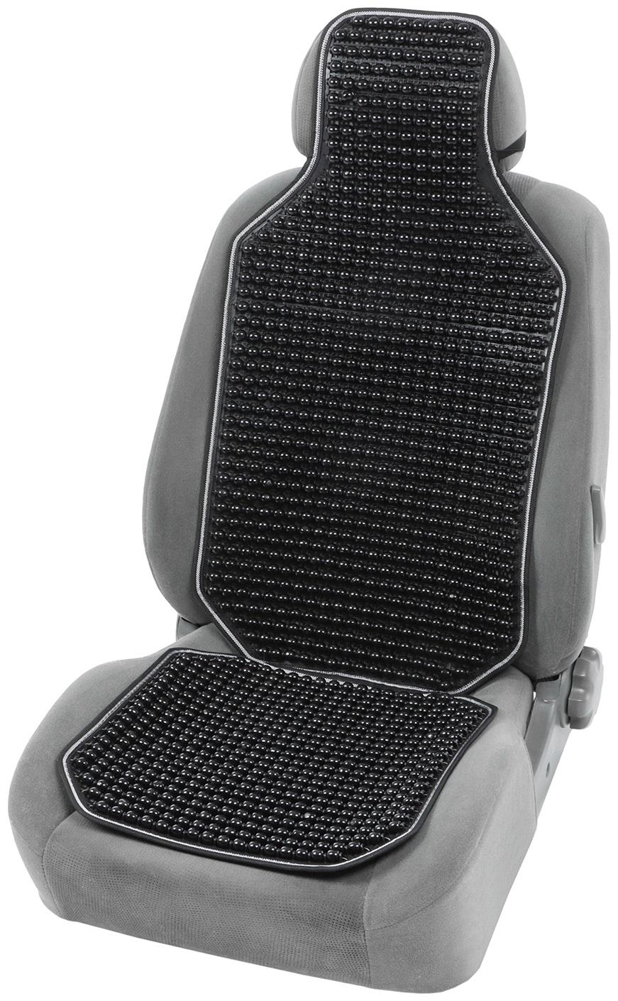 Накидка-массажёр на сиденье, 126×42 см, с поясничной опорой, черный