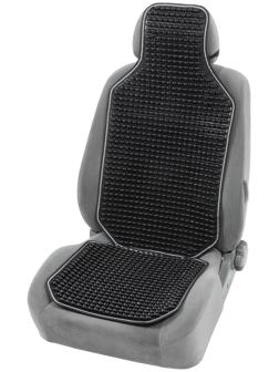 Накидка-массажёр на сиденье, 126×42 см, с поясничной опорой, черный