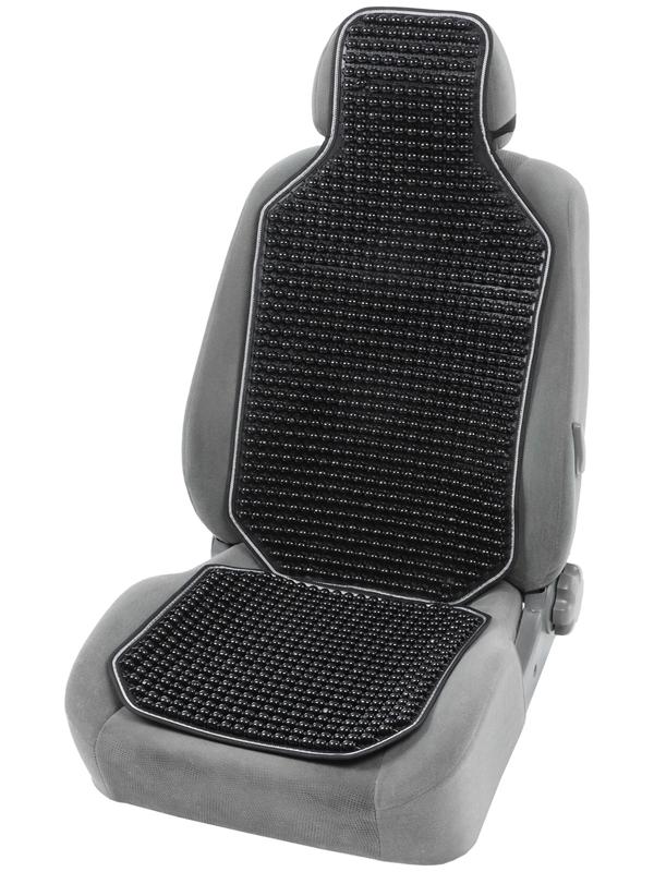 Накидка-массажёр на сиденье, 126×42 см, с поясничной опорой, черный