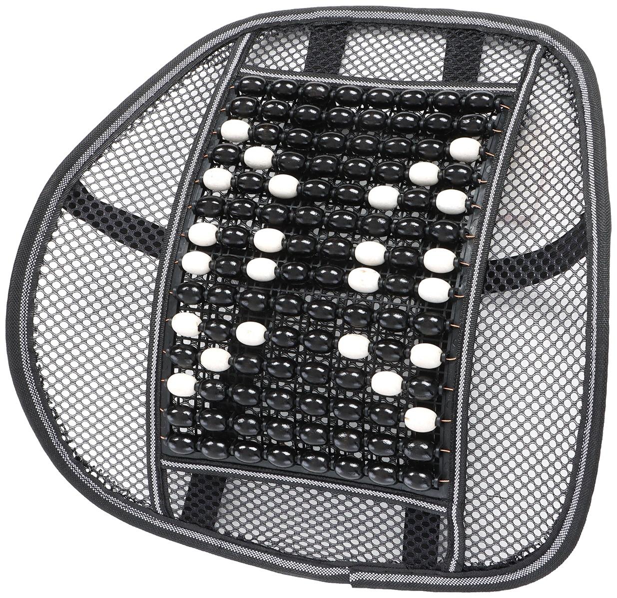 Ортопедическая спинка на сиденье с массажером, 40×40 см, черный