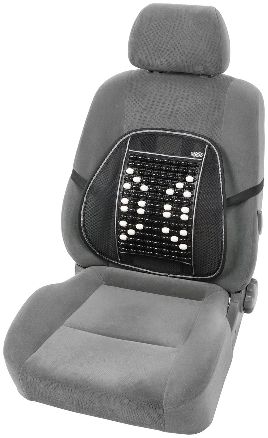 Ортопедическая спинка на сиденье с массажером, 40×40 см, черный