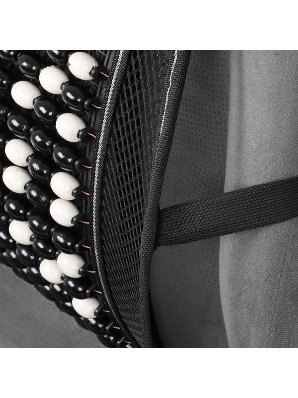 Ортопедическая спинка на сиденье с массажером, 40×40 см, черный