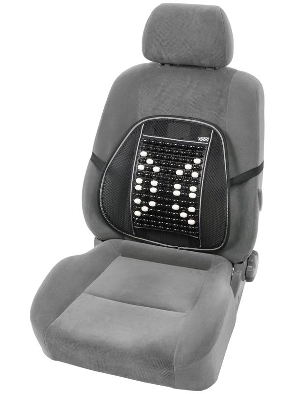 Ортопедическая спинка на сиденье с массажером, 40×40 см, черный