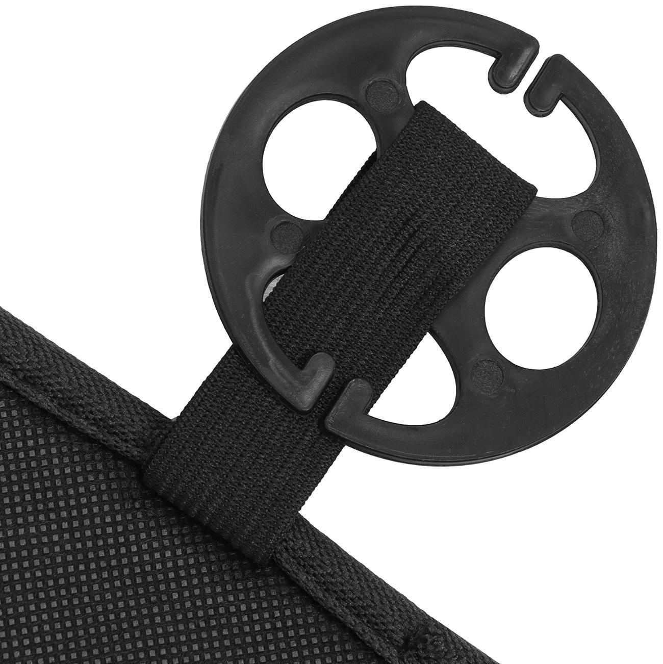 Накидка-массажёр на сиденье, 126×43 см, с поясничной опорой, черный