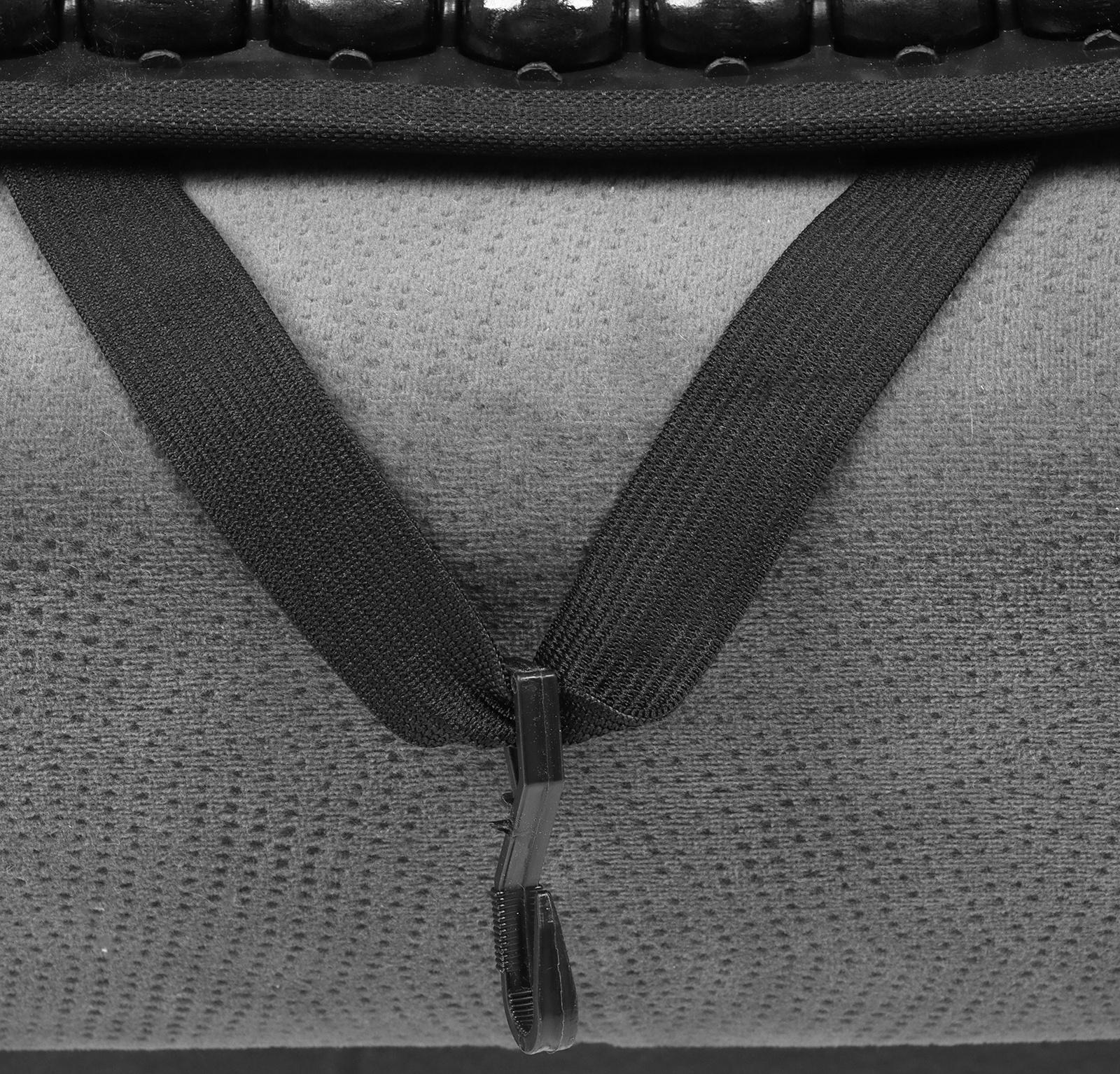 Накидка-массажёр на сиденье, 126×43 см, с поясничной опорой, черный