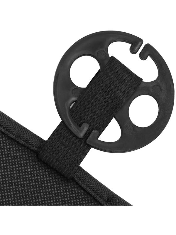 Накидка-массажёр на сиденье, 126×43 см, с поясничной опорой, черный