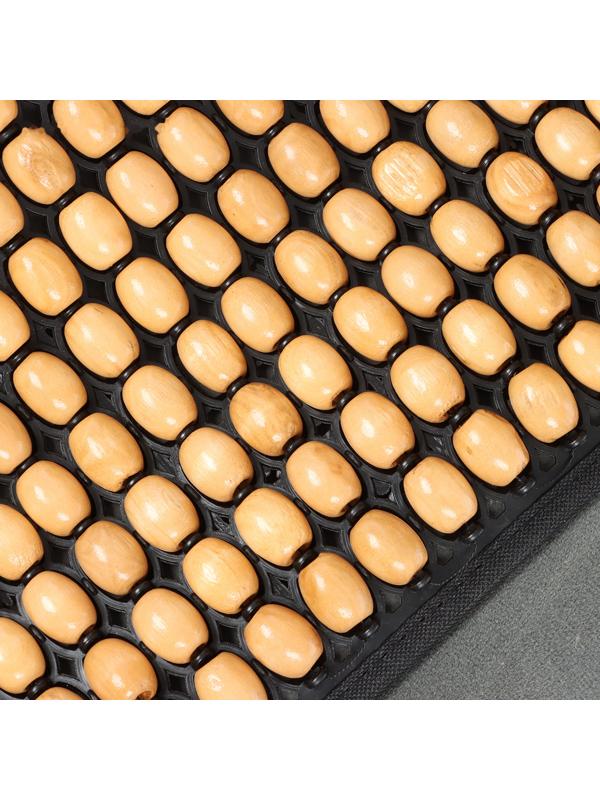 Накидка-массажёр на сиденье, 126×43 см, с поясничной опорой, бежевый