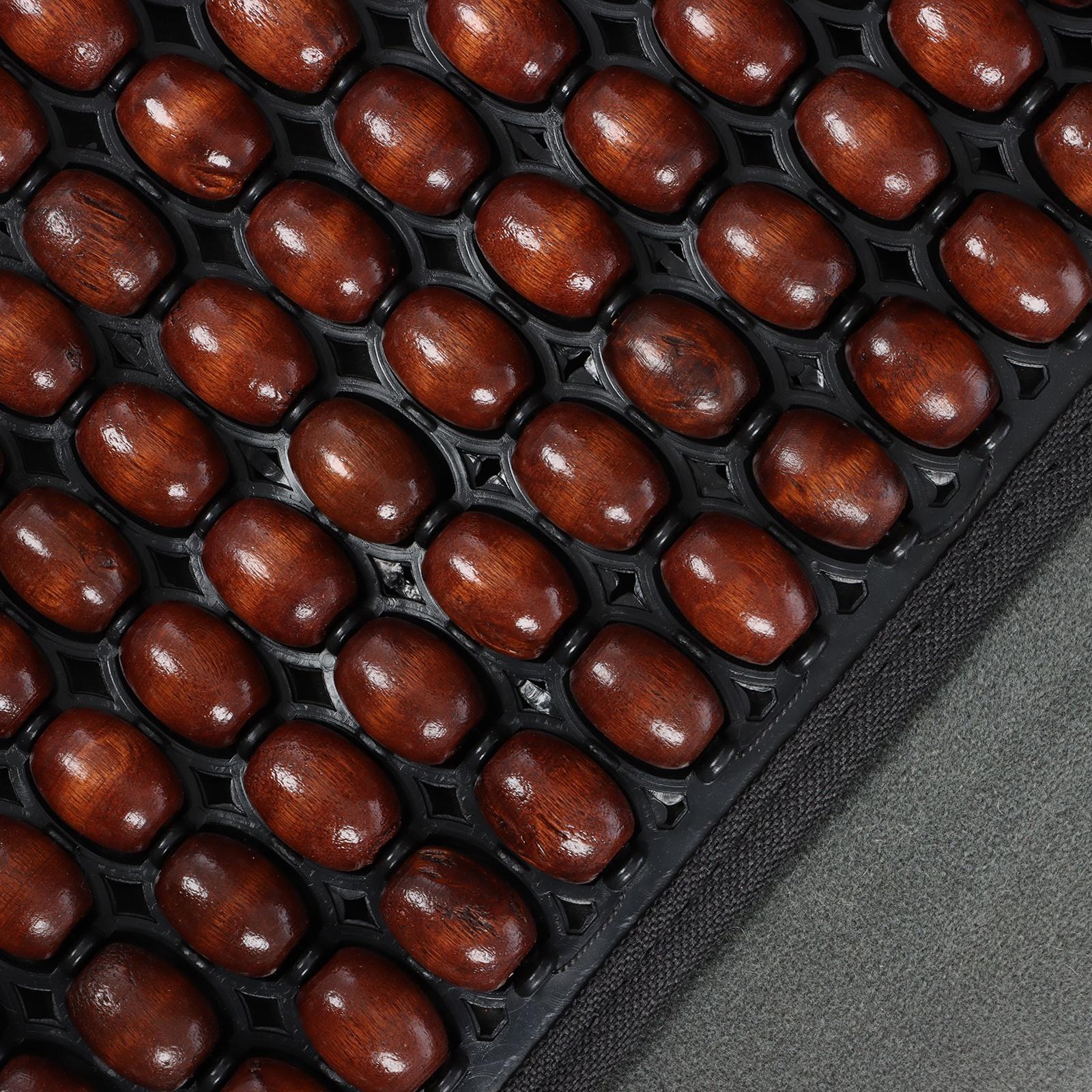 Накидка-массажёр на сиденье, 126×43 см, с поясничной опорой, коричневый