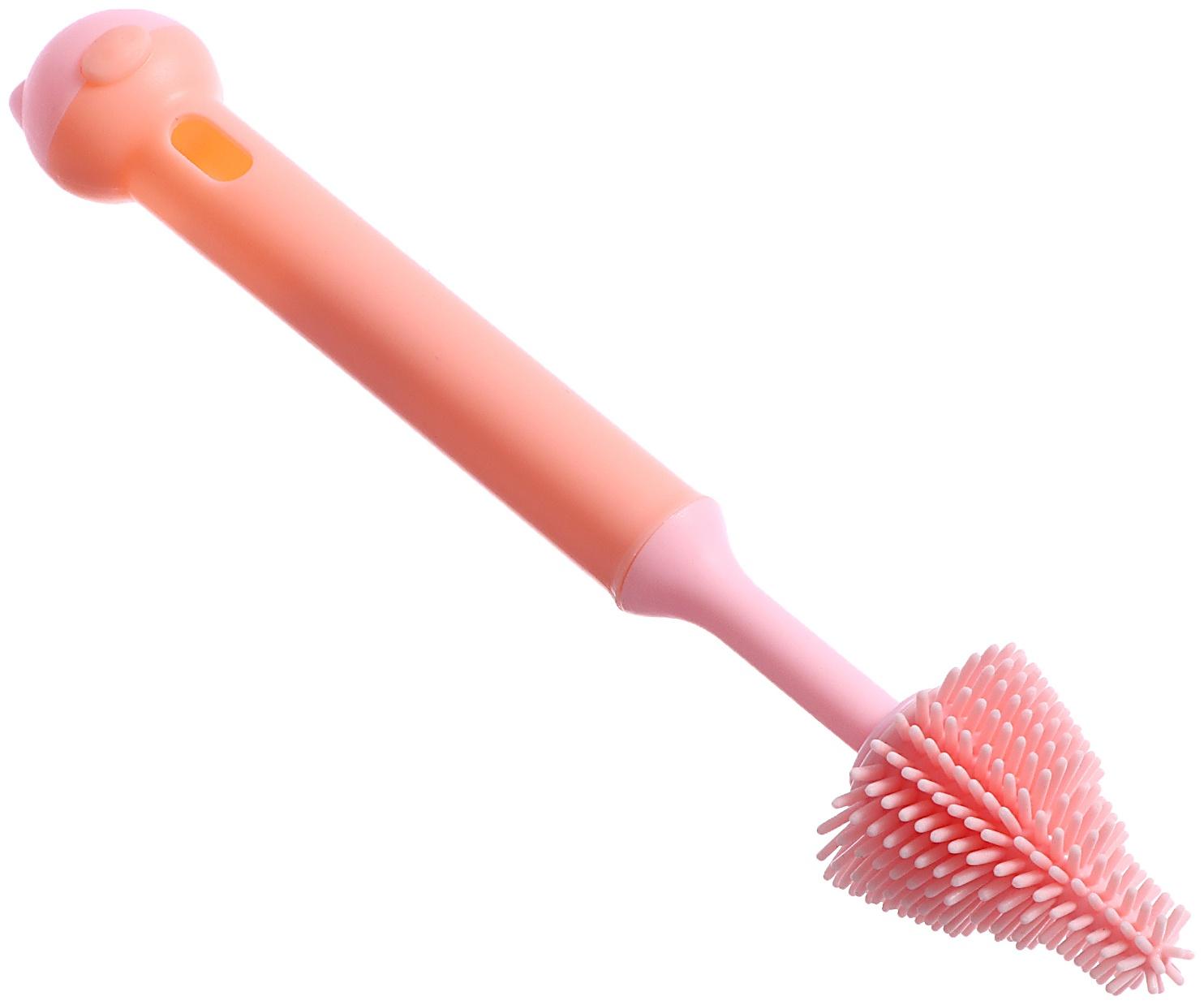 Ёршик для сосок и пустышек, цвет розовый