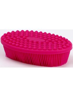 Мочалка детская силиконовая для купания малышей, цвет розовый