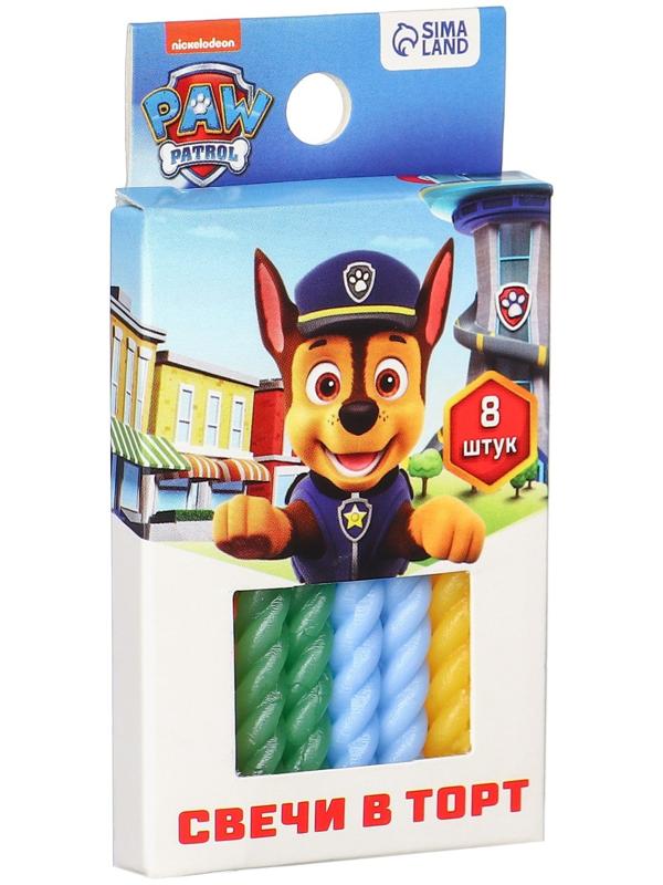 Набор витых свечей в торт 8 шт 