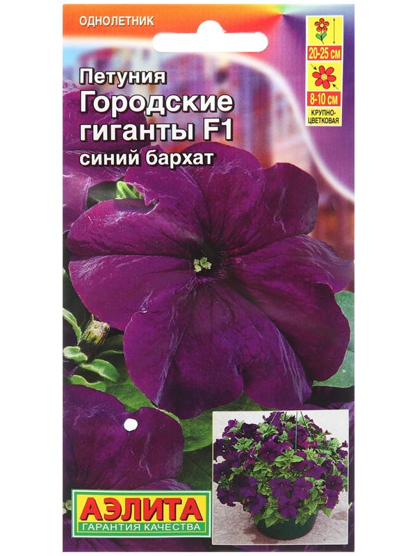 Семена Петуния Городские гиганты F1 синий бархат   Одн (драже в пробирке) Ц/П 7шт