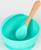 Тарелка детская на присоске, ложка, Крошка Я, бирюзовый