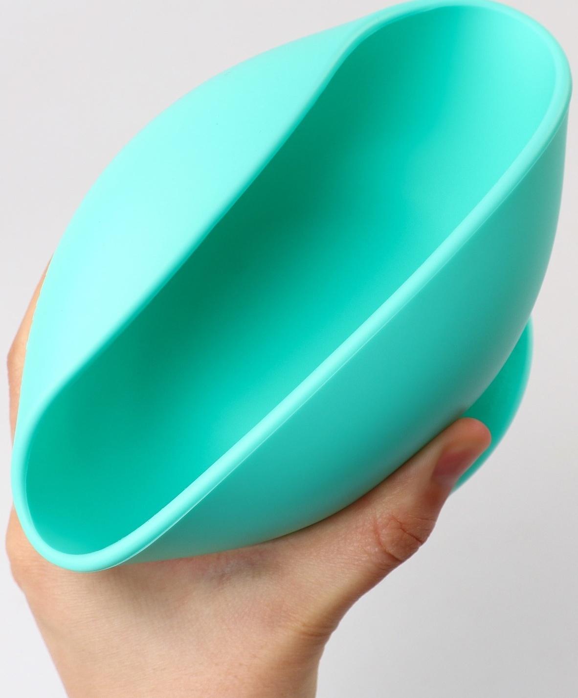 Тарелка детская на присоске и столовые приборы, Крошка Я,  бирюзовый