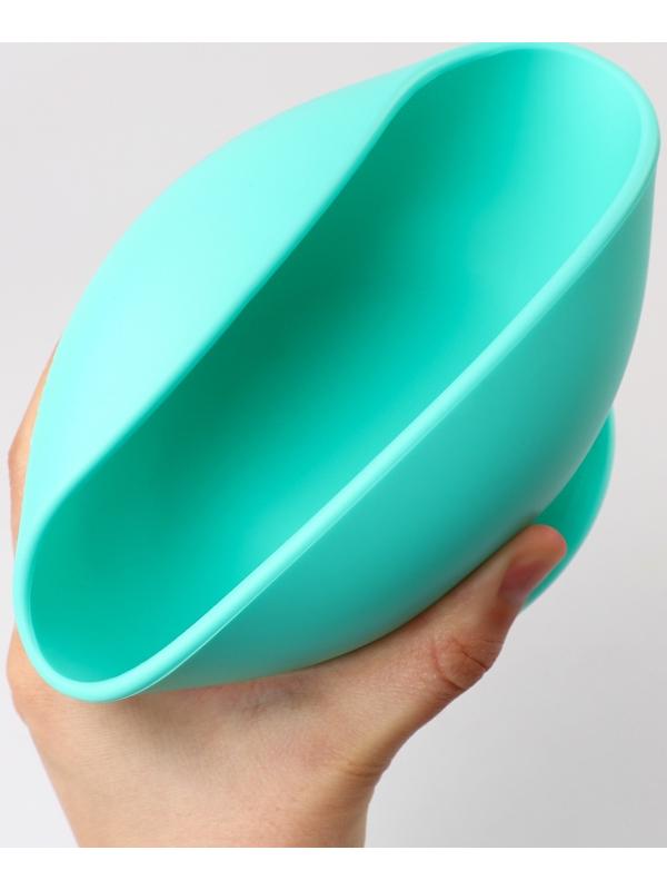 Тарелка детская на присоске и столовые приборы, Крошка Я,  бирюзовый