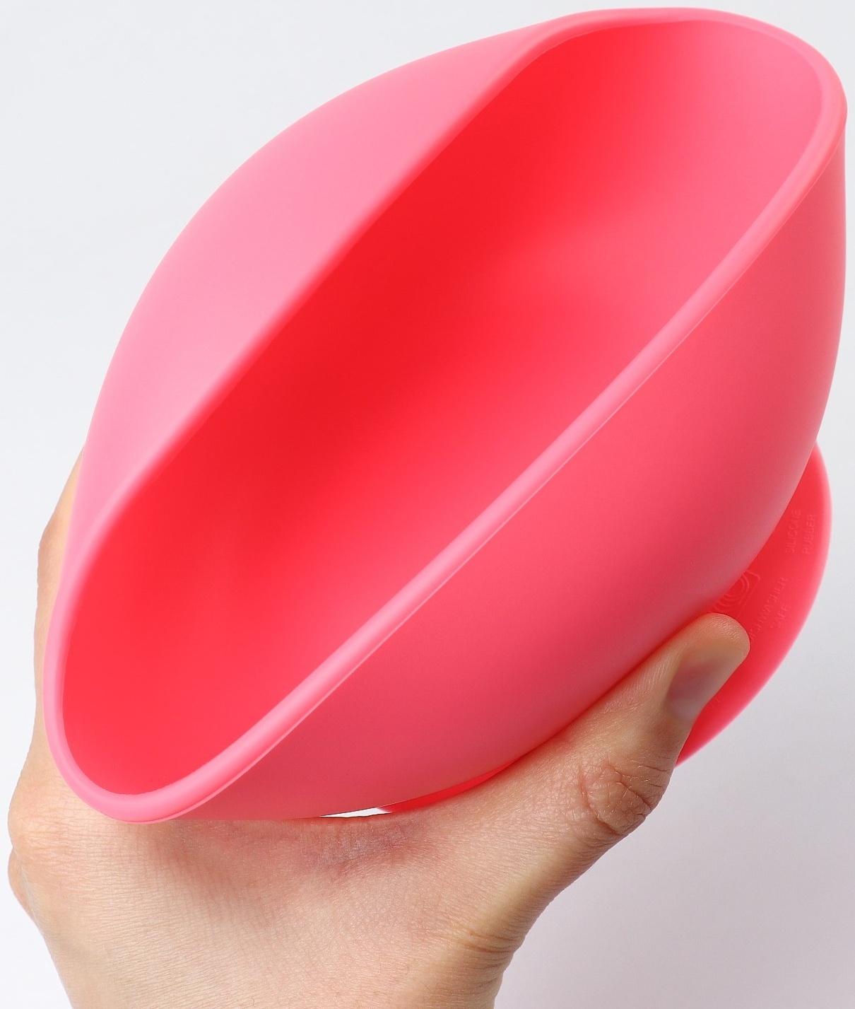 Тарелка детская на присоске и столовые приборы, Крошка Я, розовый