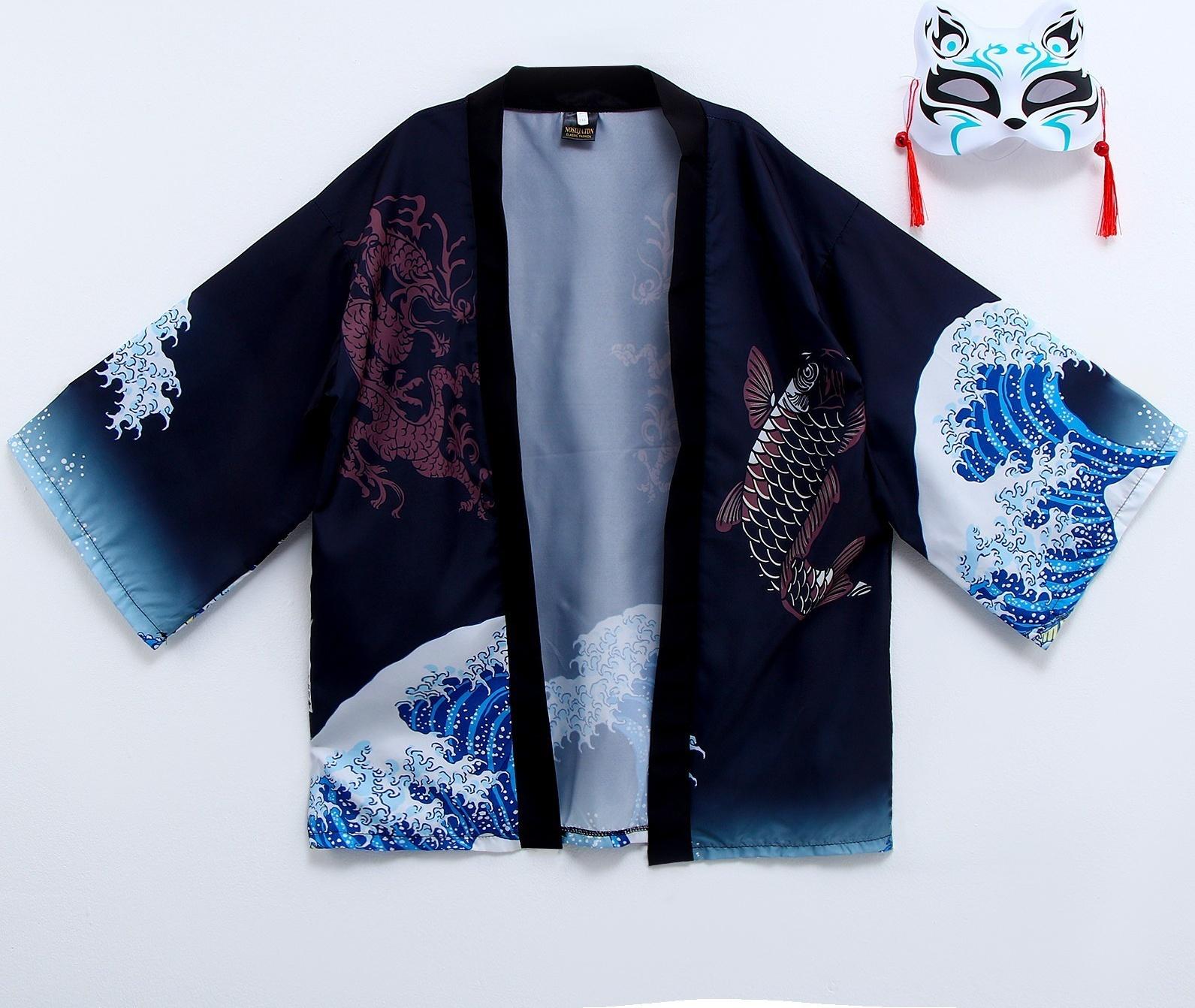 Карнавальный набор «Кицунэ: волны», р. 44–52: маска, хаори