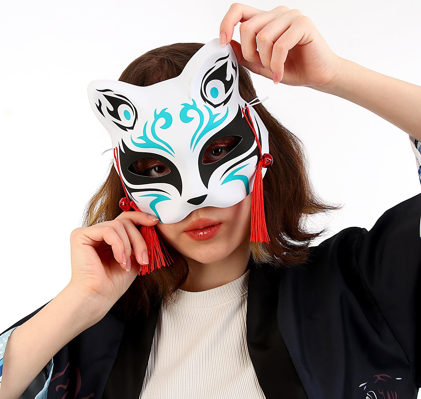 Карнавальный набор «Кицунэ: волны», р. 44–52: маска, хаори