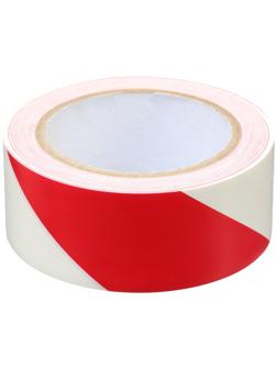 Лента разметочная, сигнальная, клейкая, красно - белая, 33 м х 4.5 см