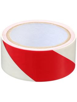 Лента разметочная, сигнальная, клейкая, красно - белая, 18 м х 4.5 см