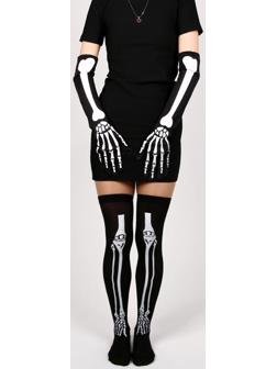Карнавальный набор «Кости»: гольфы, длинные перчатки