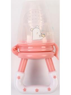 Ниблер для прикорма с силиконовой сеточкой Basic, цвет розовый