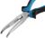 Длинногубцы изогнутые ТУНДРА, никелированные, двухкомпонентные рукоятки, 200 мм