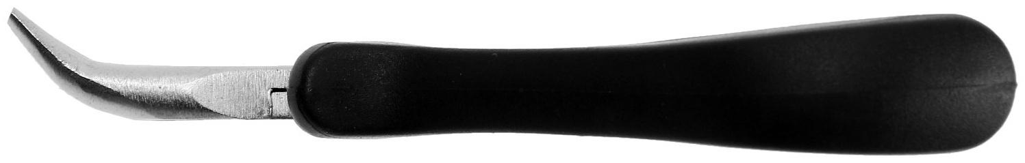 Длинногубцы изогнутые ТУНДРА mini, никелированные, двухкомпонентные рукоятки, 125 мм