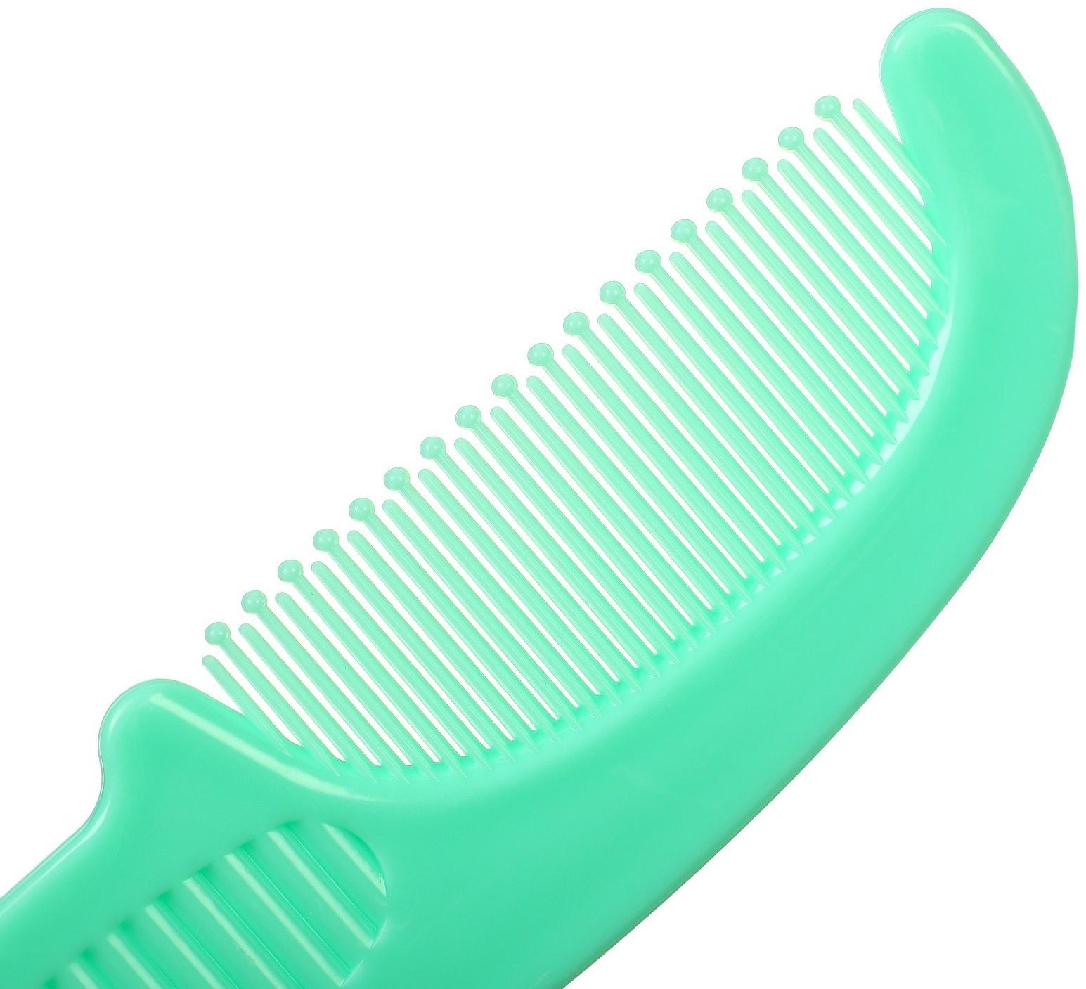 Расчёска детская + массажная щётка для волос, от 0 мес., цвет зелёный, рисунок МИКС
