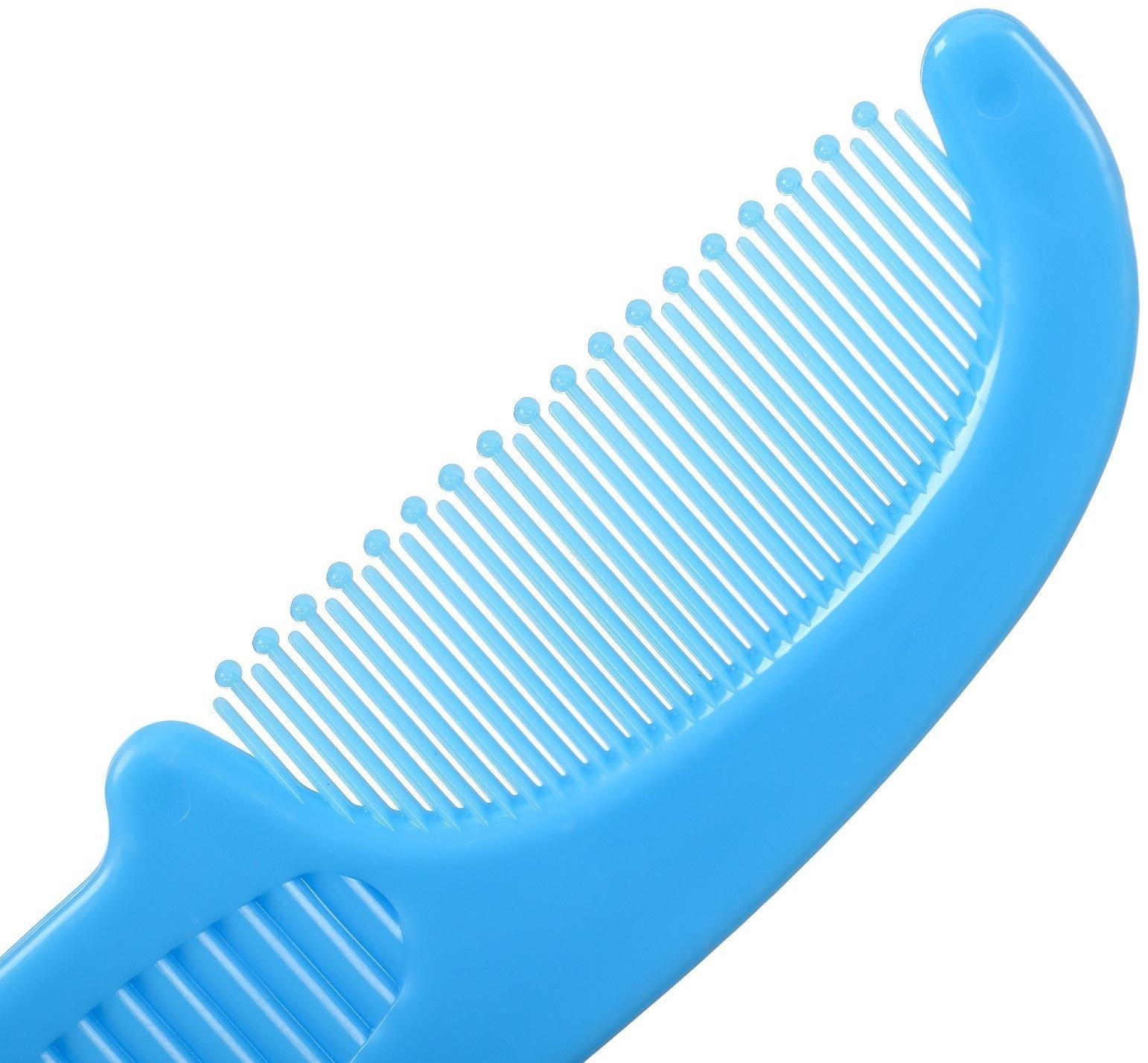 Расчёска детская + массажная щётка для волос, от 0 мес., цвет голубой, рисунок МИКС
