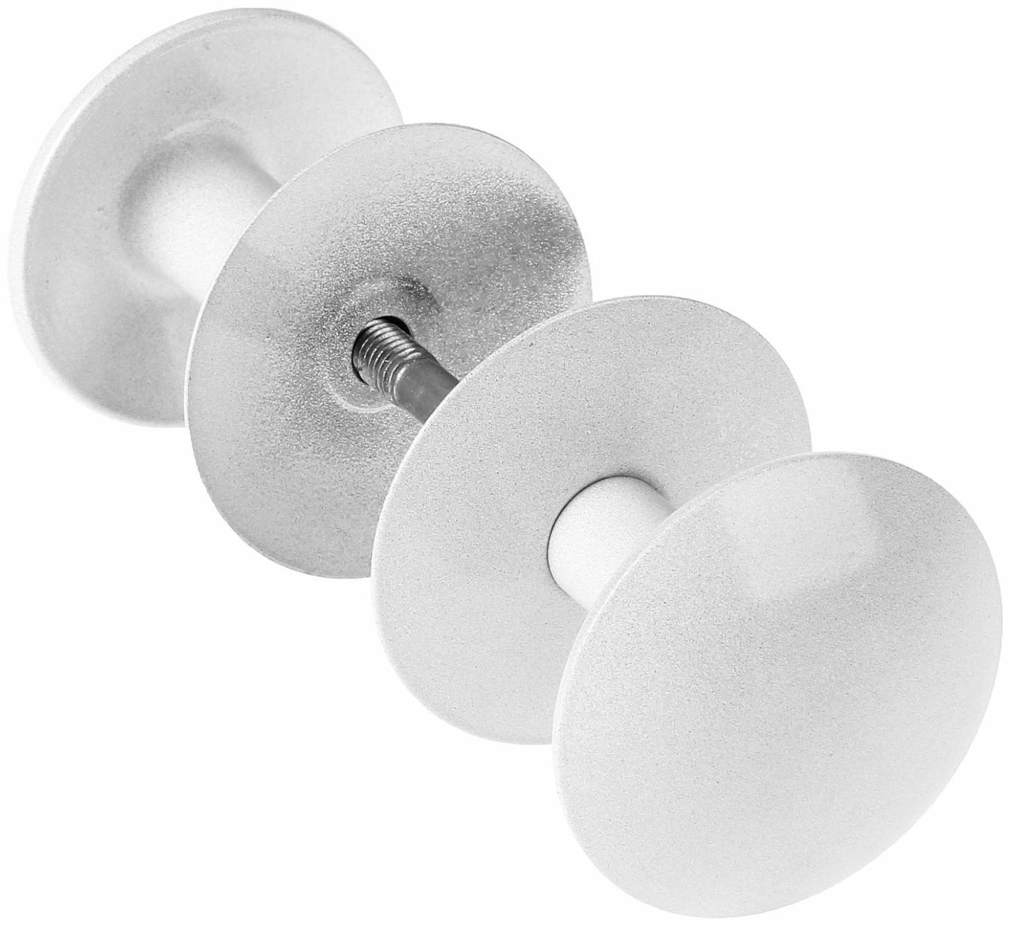 Ручка-кнопка РДК -110, белая с блестками