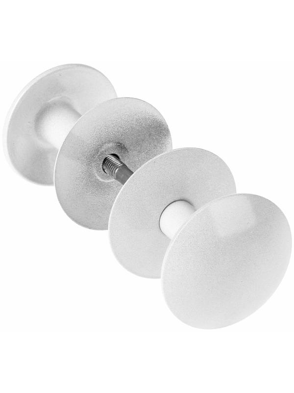 Ручка-кнопка РДК -110, белая с блестками