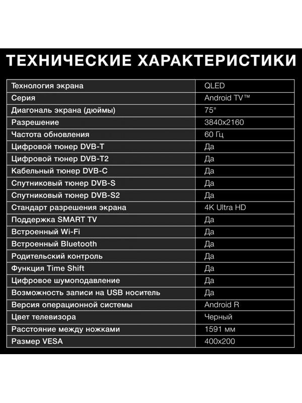 Телевизор QLED Hyundai 75