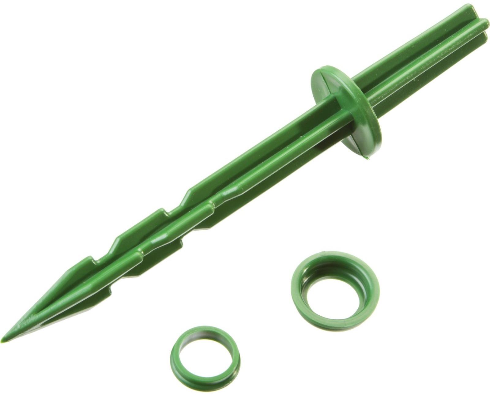 Колышек садовый, h = 20 см, набор 10 шт., зелёный