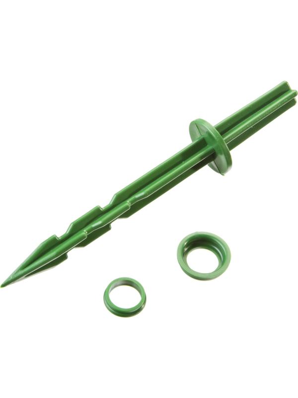 Колышек садовый, h = 20 см, набор 10 шт., зелёный