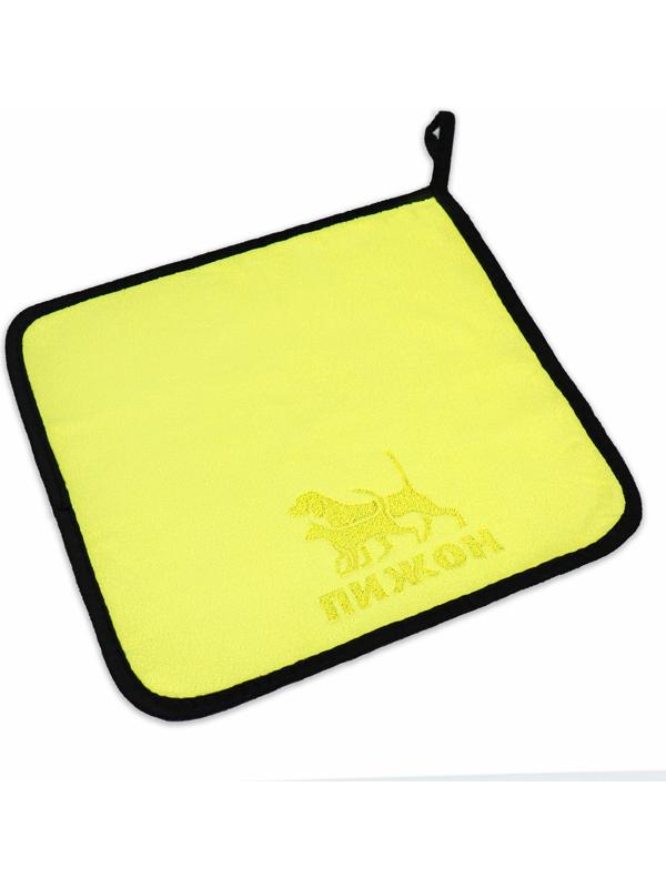 Полотенце для животных супервпитывающее, малое, 400 г/м², 30 х 30 см, жёлтое