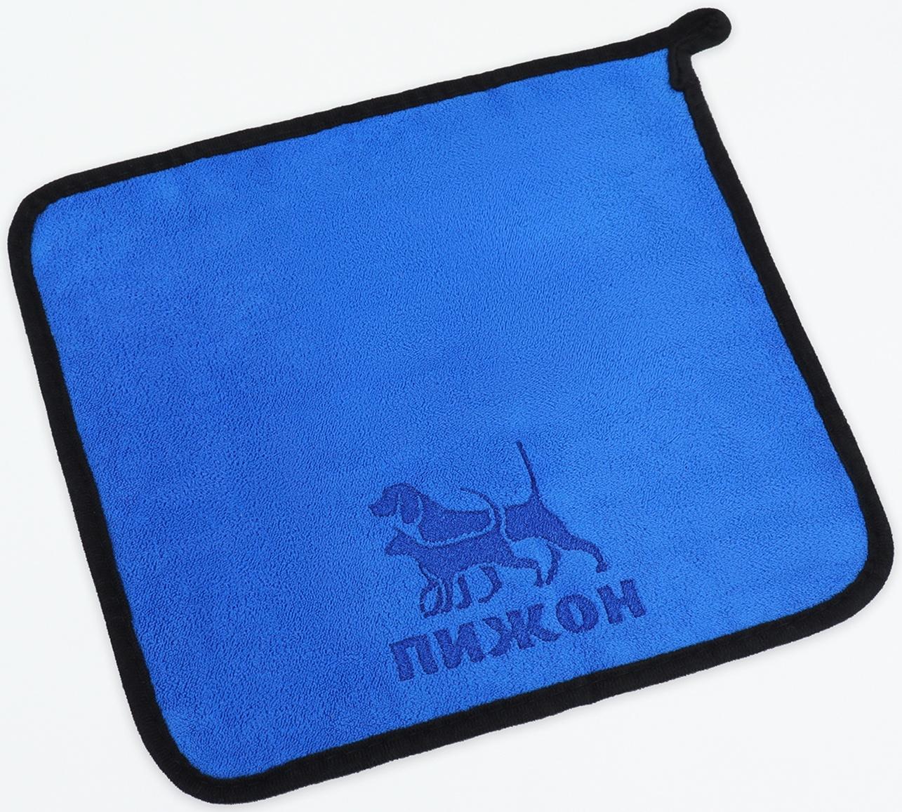 Полотенце для животных супервпитывающее, малое, 400 г/м², 30 х 30 см, синее