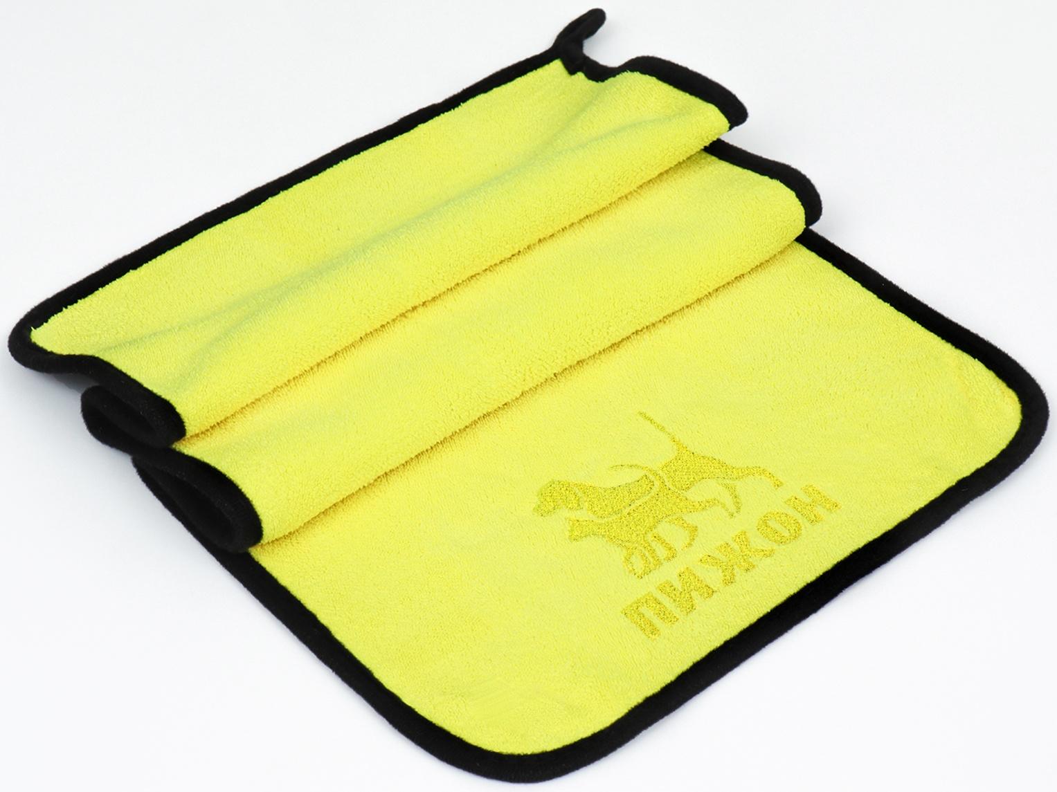 Полотенце для животных супервпитывающее, среднее, 400 г/м², 30 х 60 см, жёлтое