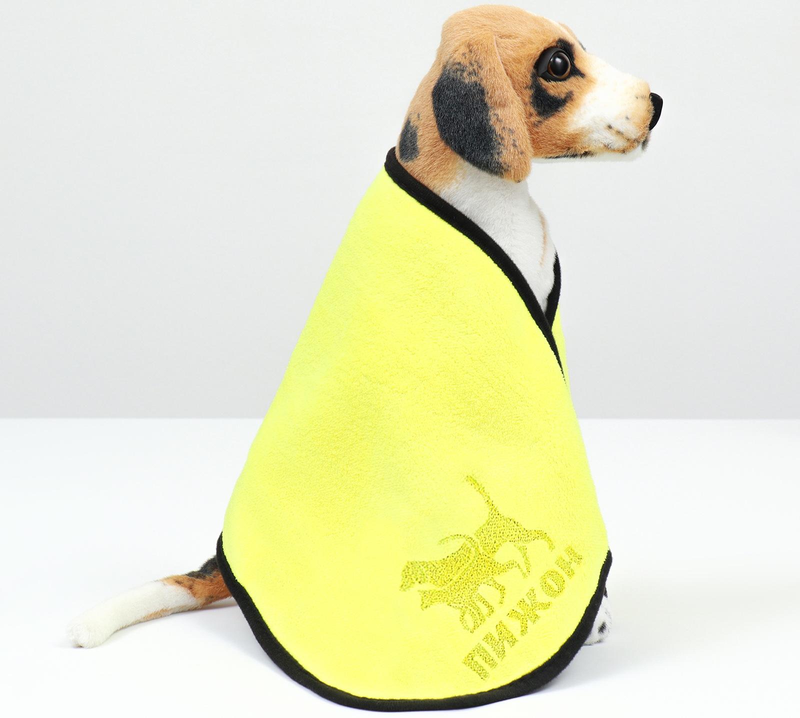 Полотенце для животных супервпитывающее, среднее, 400 г/м², 30 х 60 см, жёлтое