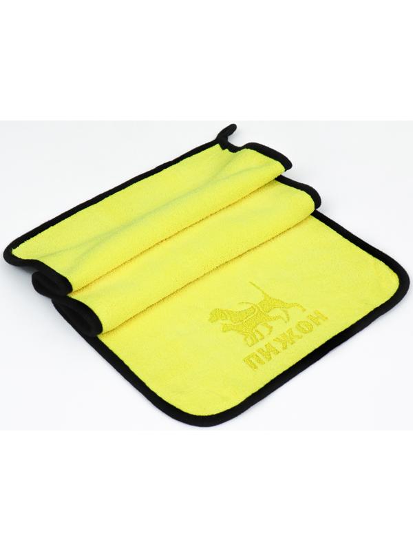 Полотенце для животных супервпитывающее, среднее, 400 г/м², 30 х 60 см, жёлтое