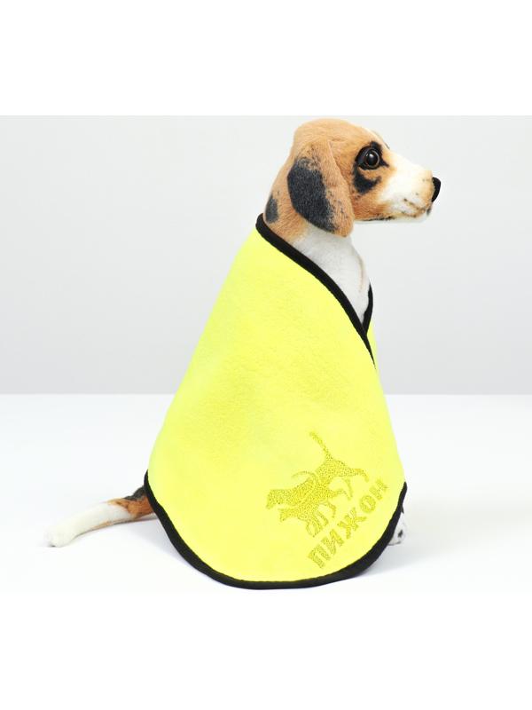 Полотенце для животных супервпитывающее, среднее, 400 г/м², 30 х 60 см, жёлтое