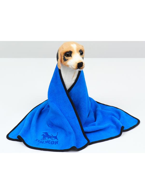 Полотенце для животных супервпитывающее, большое, 400 г/м², 50 х 100 см, синее