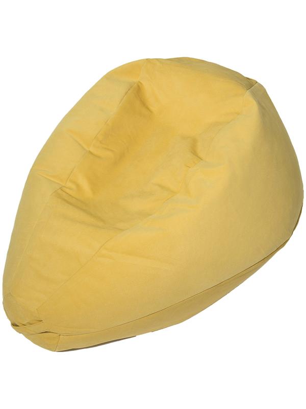 Кресло-мешок «Груша» большая, диаметр 90 см, высота 135 см, цвет лимонный, велюр