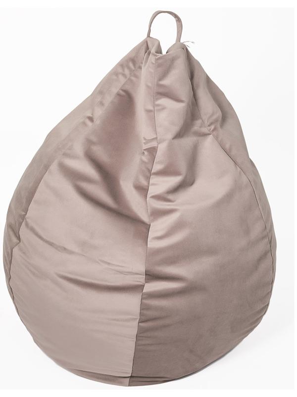 Кресло-мешок «Груша» большая, диаметр 90 см, высота 135 см, цвет бежевый, велюр