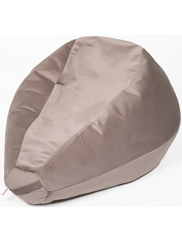 Кресло-мешок «Груша» большая, диаметр 90 см, высота 135 см, цвет бежевый, велюр