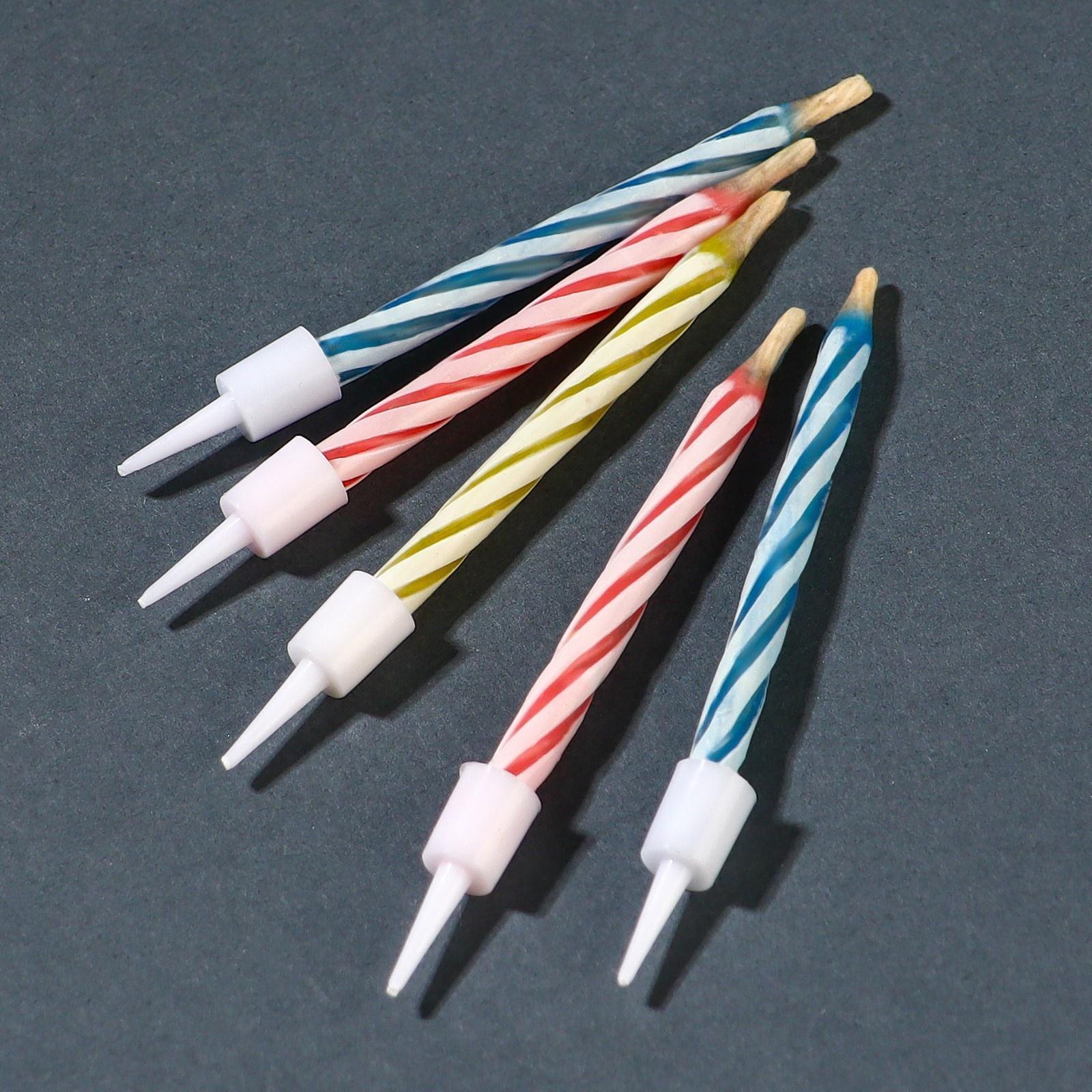 Свечи незадуваемые в торт, 10 шт 