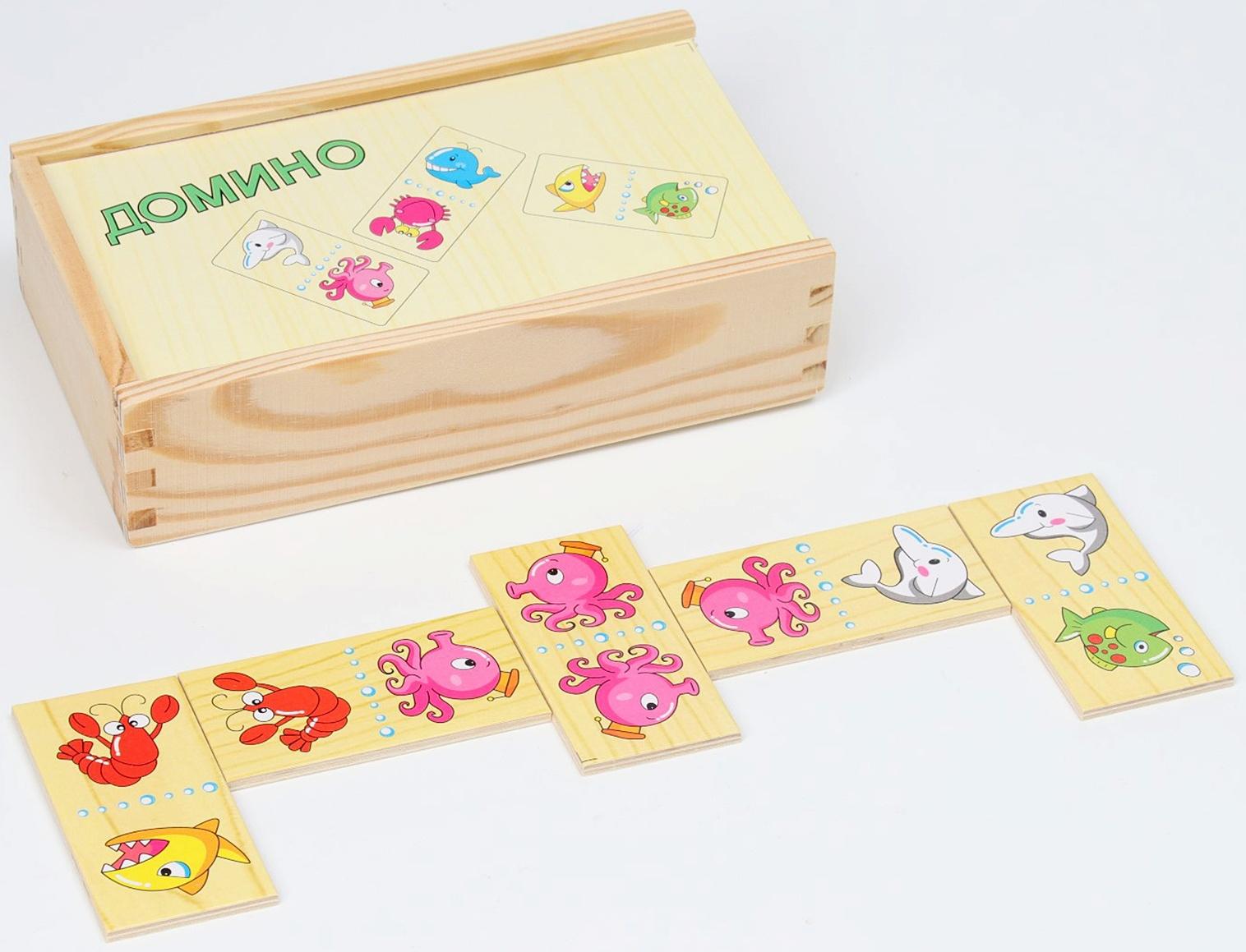 Домино «Подводный мир» 10,5 × 18,5 × 5 см