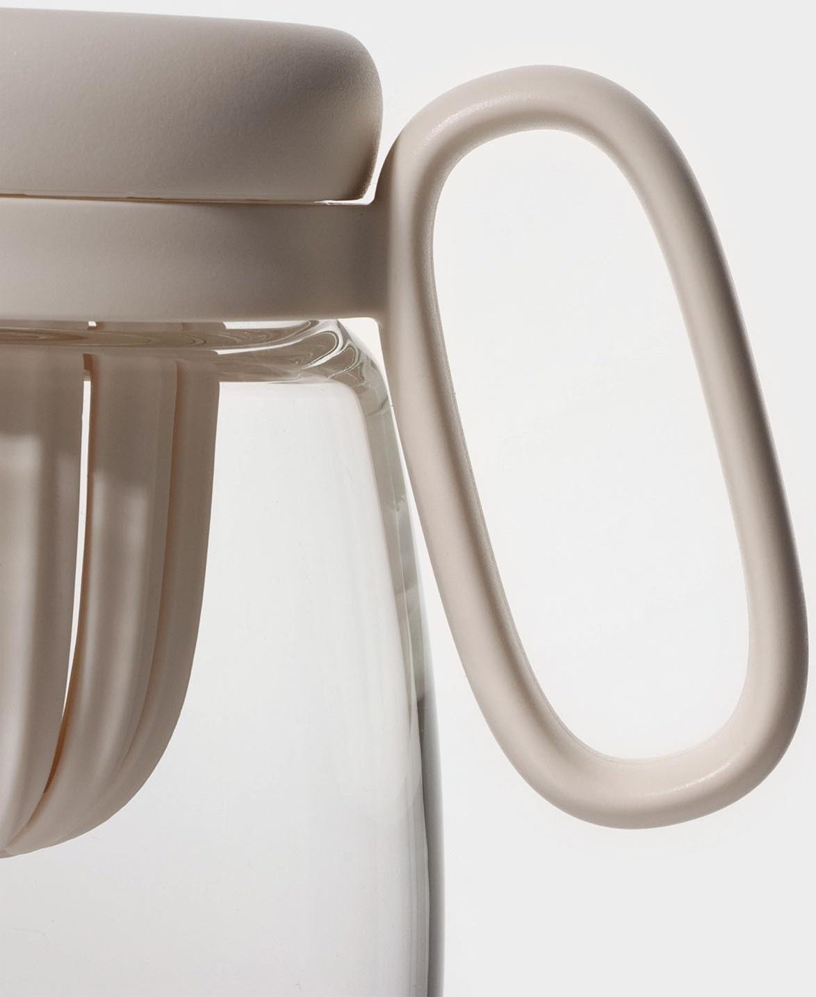 Кружка стеклянная с крышкой и трубочкой «Бьорн», 850 мл, цвет прозрачный