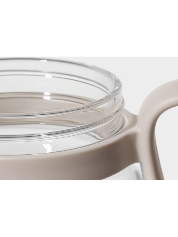 Кружка стеклянная с крышкой и трубочкой «Бьорн», 850 мл, цвет прозрачный